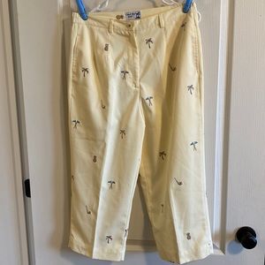 Coral Bay Golf Capris With Pineapple and Club Accents - Size 10